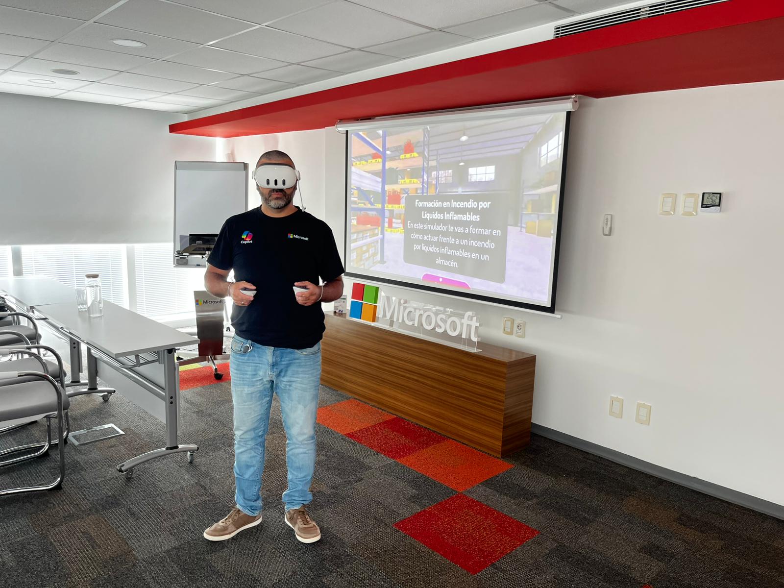 Capacitación con simuladores de realidad virtual. Extinción de incendios | Consultoría Moal